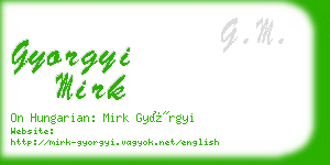 gyorgyi mirk business card